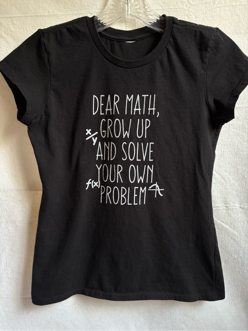 Black Kids Graphic Tee - 'Dear Math, Grow Up'